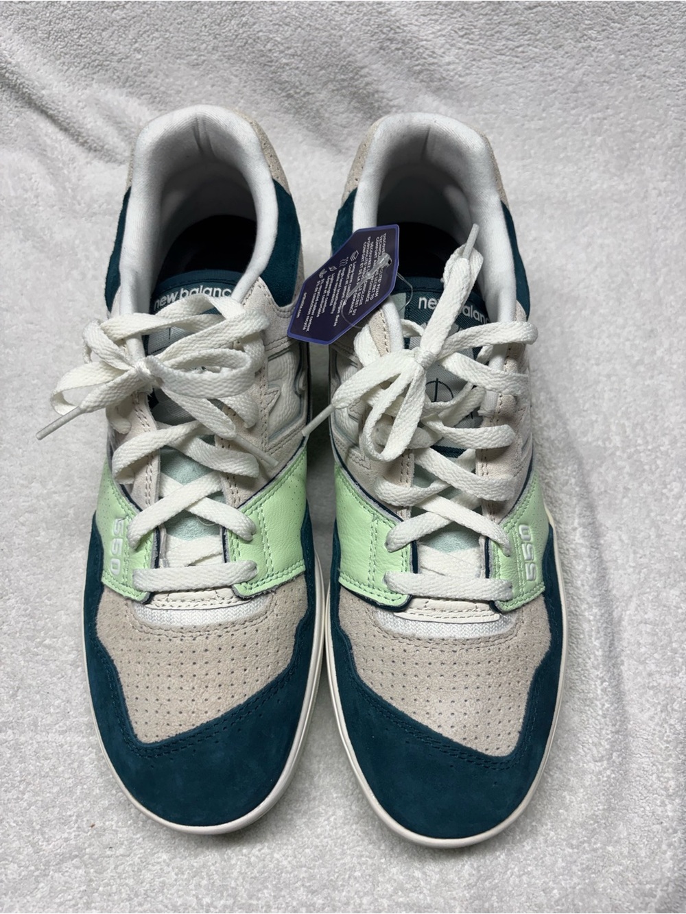 New Balance 550s Teal, Light Green & White Men’s Sneakers